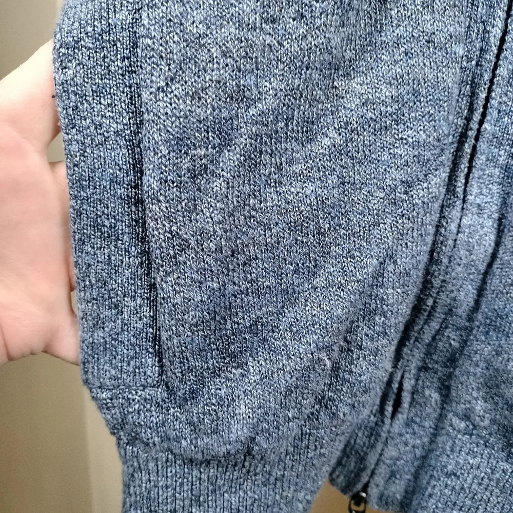 Banana Republic Men's L FullZip Sweater Italian Linen Coastal Grandad Minimalist